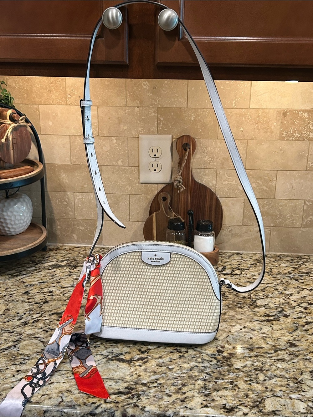 Kate Spade New York Sylvia Straw Dome Crossbody